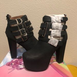 Jeffrey Campbell Underwood Black Distressed